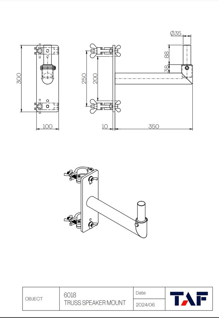 6018 Držiak reproduktorov