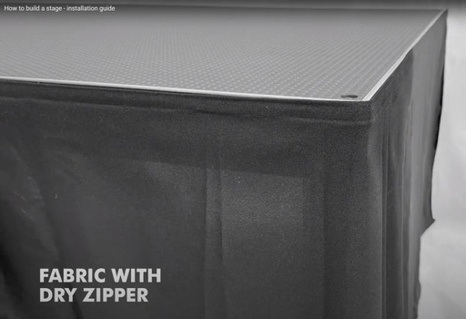 [01312]  Stage fabric black, height 0.8-1,1m